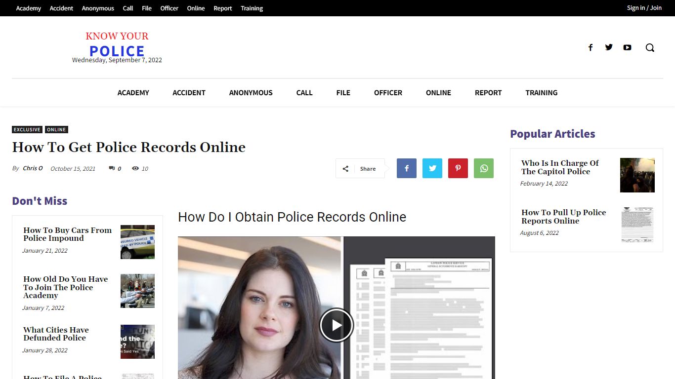 How To Get Police Records Online - KnowYourPolice.net